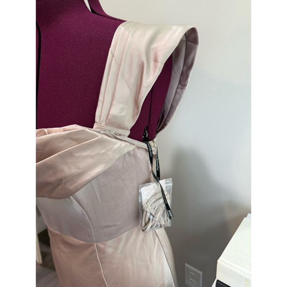 Birdy Grey Champagne Satin Formal NEW Medium - Picture 4 of 8